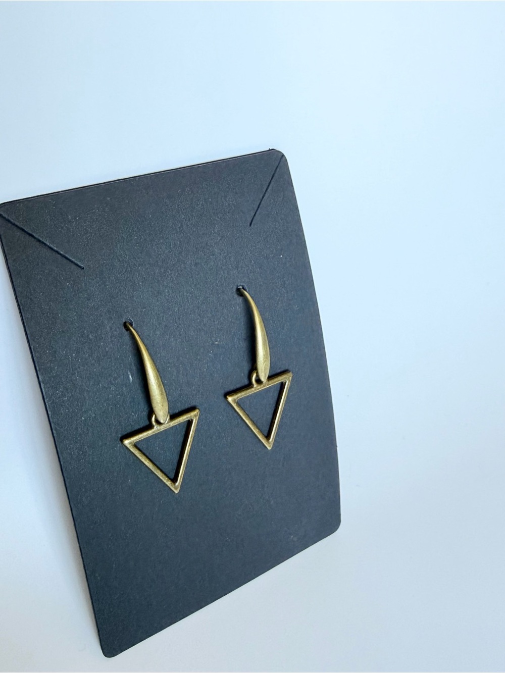 Vintage bronze Triangle Drop Earrings - Modern Geometric Women’s Jewelry